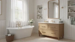 salle de bain campagne chic