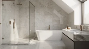 salle de bain marbre