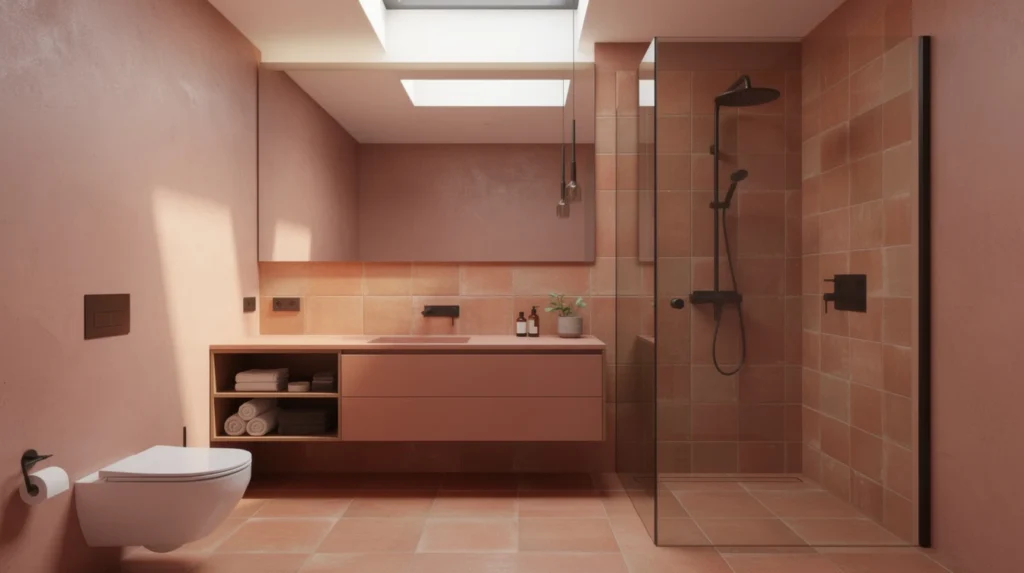 salle de bain terracotta